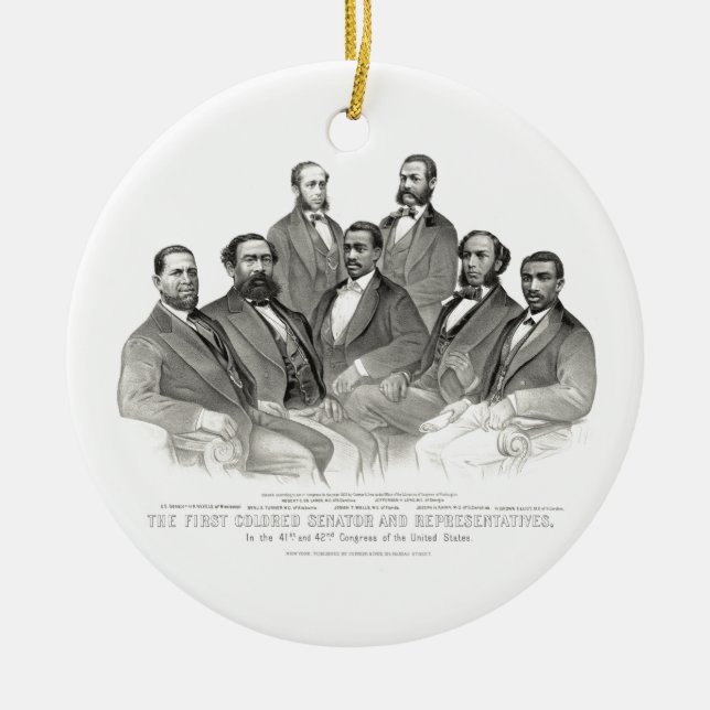 First Coloured Senator and Representatives Ceramic Ornament (Front)