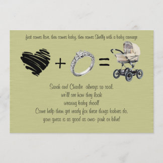 First Comes Love, Then Comes Marriage.... Invitation