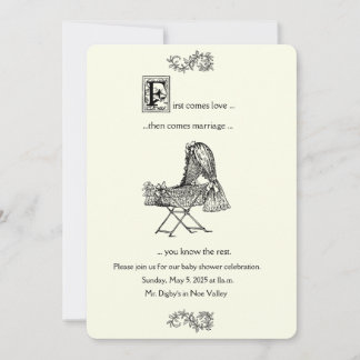 First Comes Marriage Storybook Baby Shower Invites