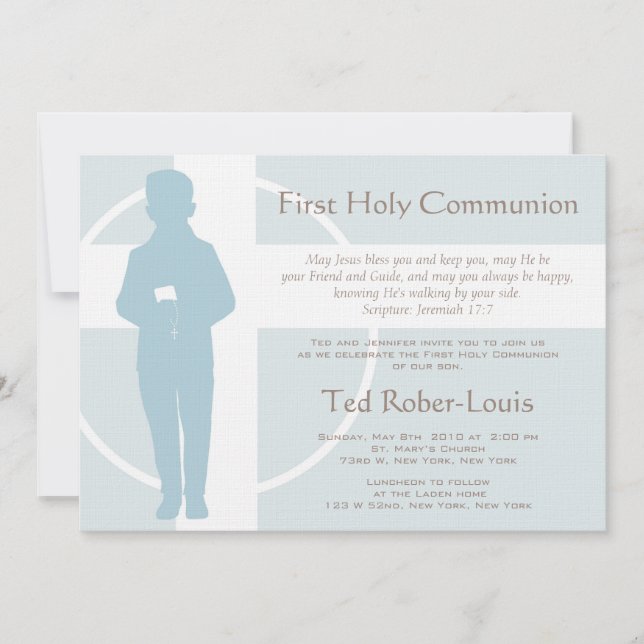 First Communion and Announcement - Boy (Front)