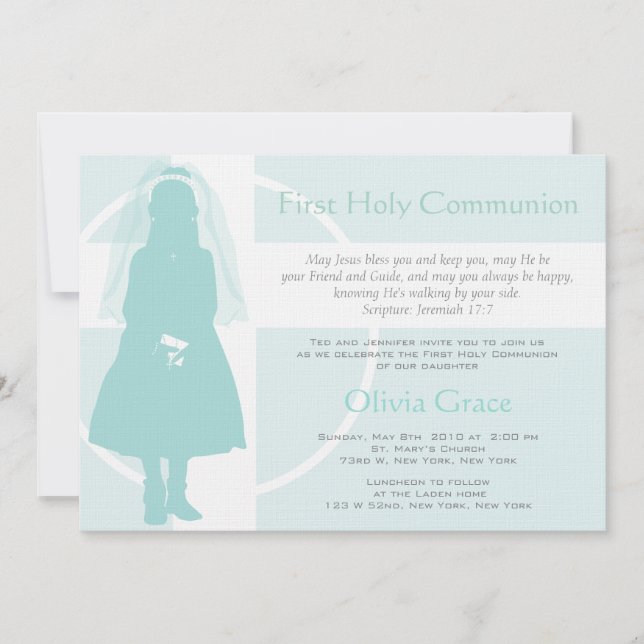 First Communion and Announcement - Girl (Front)