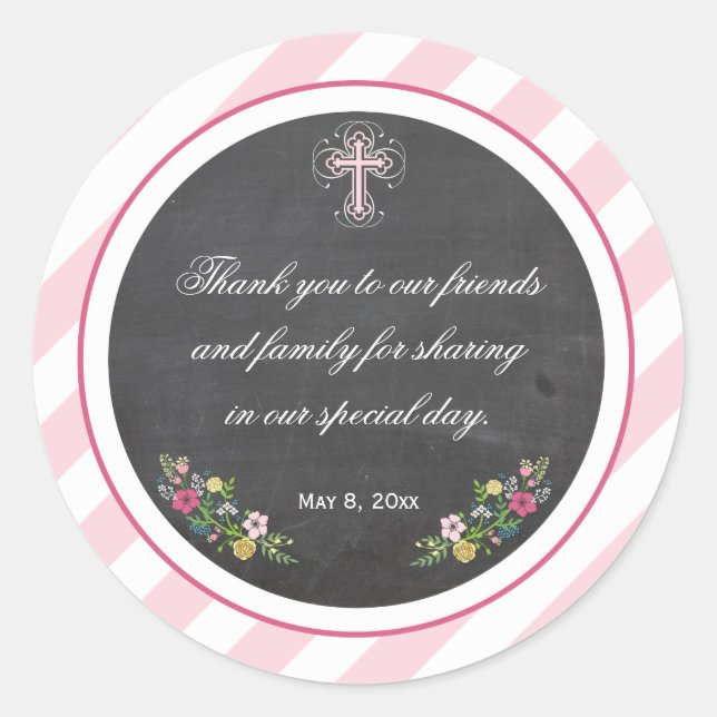 First Communion | Baptism Favour Sticker (Front)