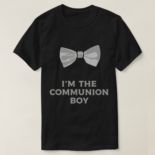 First Communion Boy 2022 Tie Bow Gift  T-Shirt (Design Front)