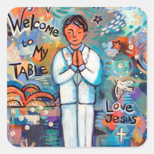 First Communion Boy Catholic Stickers
