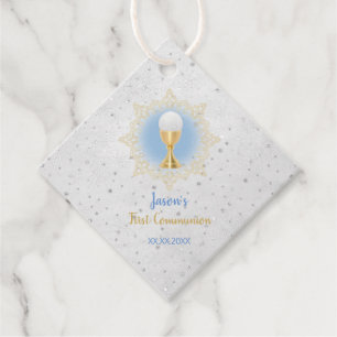first communion boy favour tags