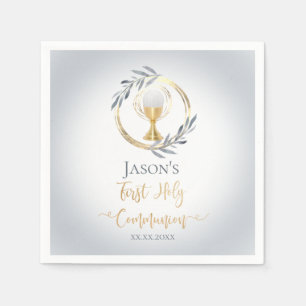 First Communion catholic boy Napkin