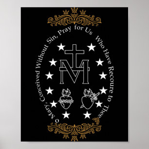First Communion Catholic O Mary For Boy Girl Kids Poster