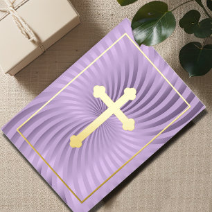 First Communion / Confirmation Purple Swirl Cross