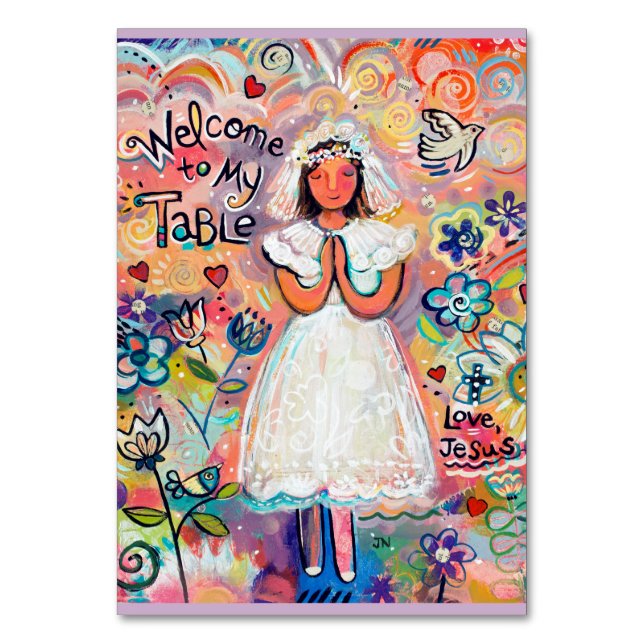 First Communion Customisable Prayer Card (Front)