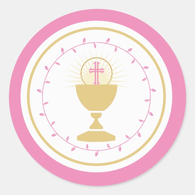 First Communion Envelope Seal or Favour Sticker (Front)
