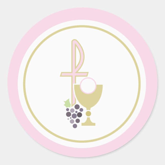 First Communion Envelope Seal or Favour Sticker (Front)