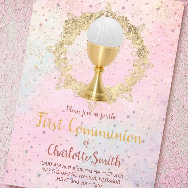 first communion girl design invitation (Creator Uploaded)