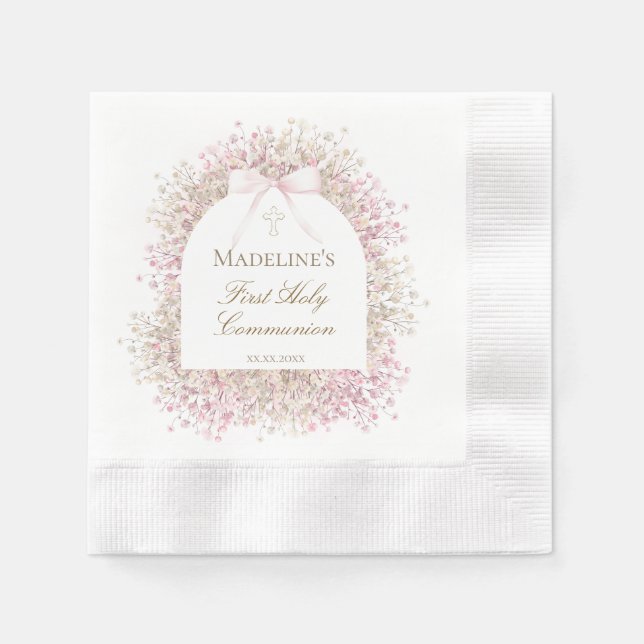 First Communion girl Napkin (Front)