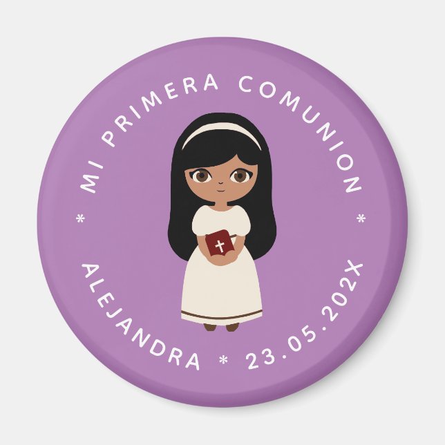 First Communion Hispanic Girl  Mi Primera Comunion Magnet (Front)