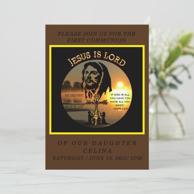  First Communion Invitation (Standing Front)