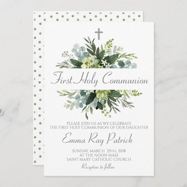 First Communion Invitation (Front/Back)