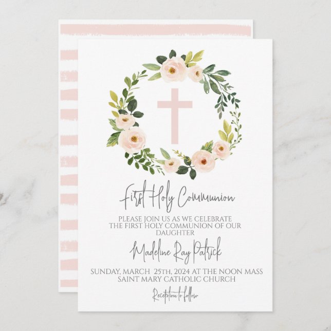 First Communion Invitation (Front/Back)
