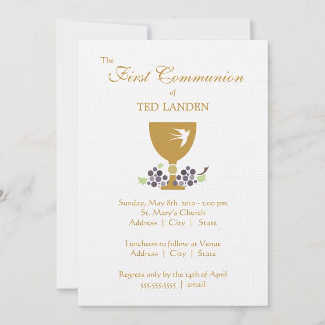 First Communion Invitation (Front)
