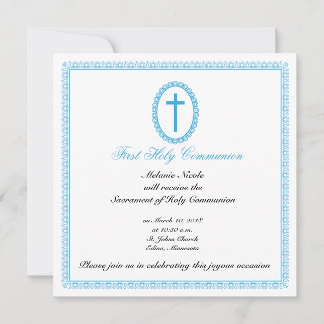 First communion invitation (Front)