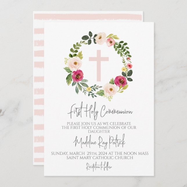 First Communion Invitation (Front/Back)