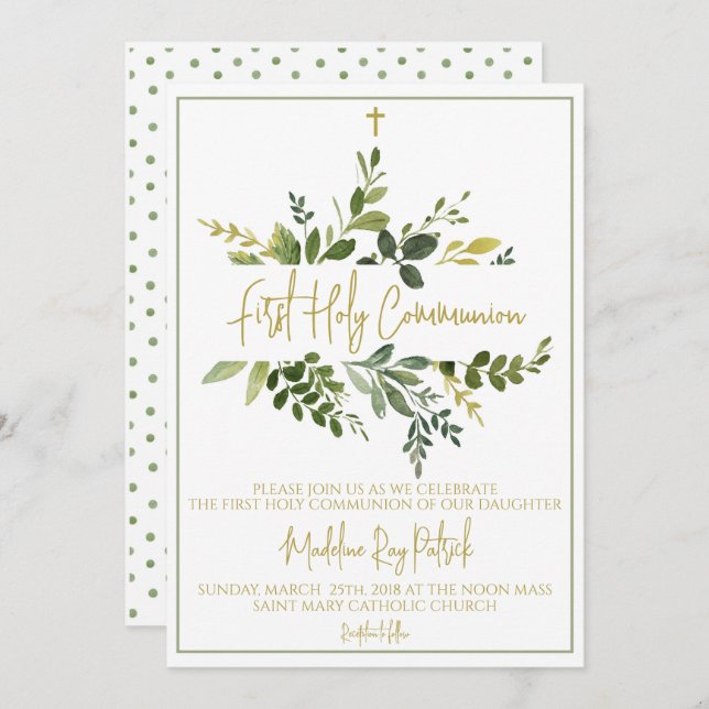 First Communion Invitation (Front/Back)