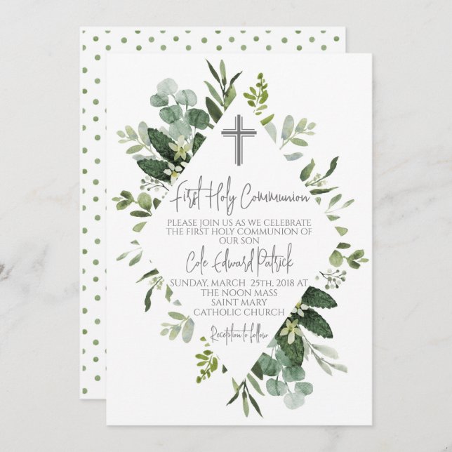 First Communion Invitation (Front/Back)