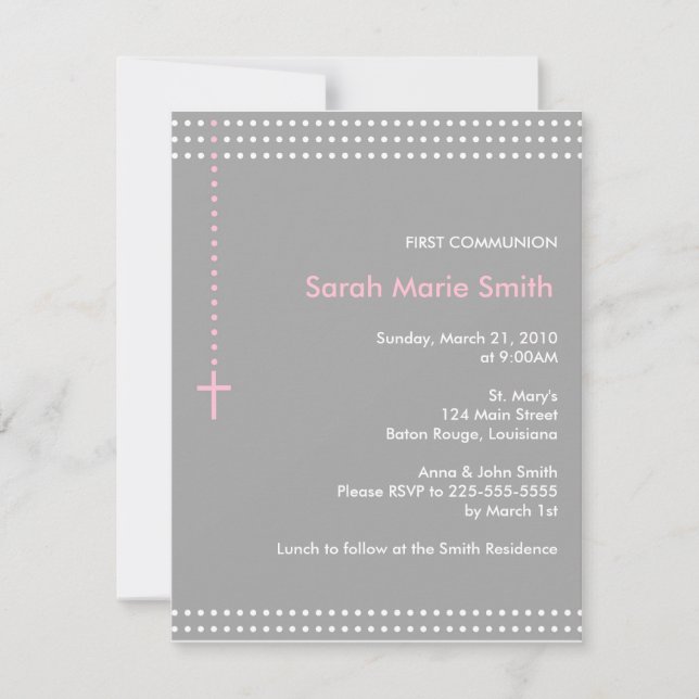 First Communion Invitation (Front)