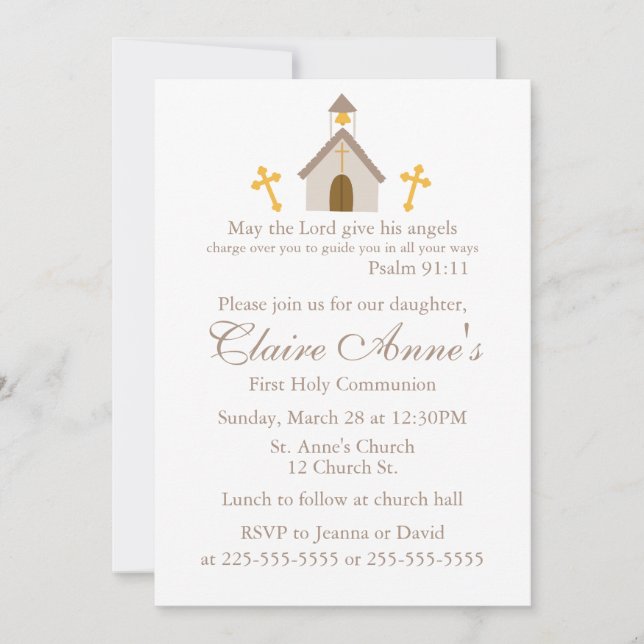 First Communion Invitation (Front)