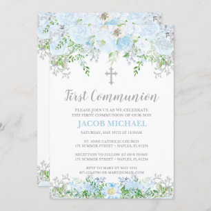 First Communion Invitation, Baptism, Christening Invitation