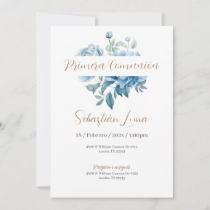 First Communion Invitation Boy