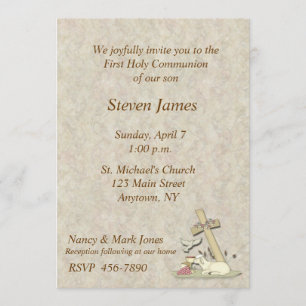 First Communion Lamb Invitation