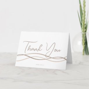 First Communion - Neutral Modern Thank You Card