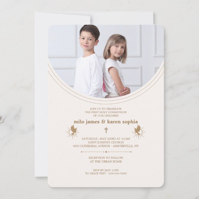 First Communion Photo Invitation (Front)