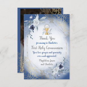 first communion photo thank you card