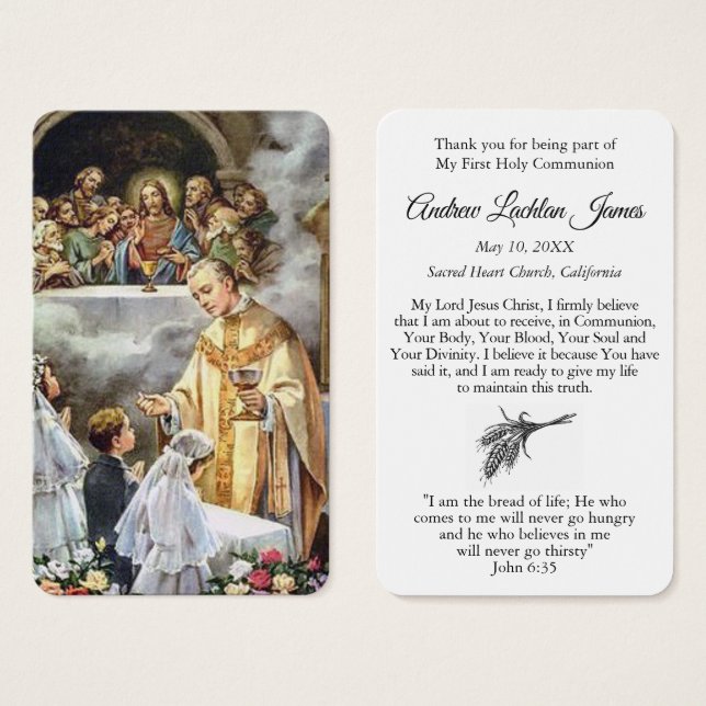 First Communion Prayers | First Communion (Front & Back)