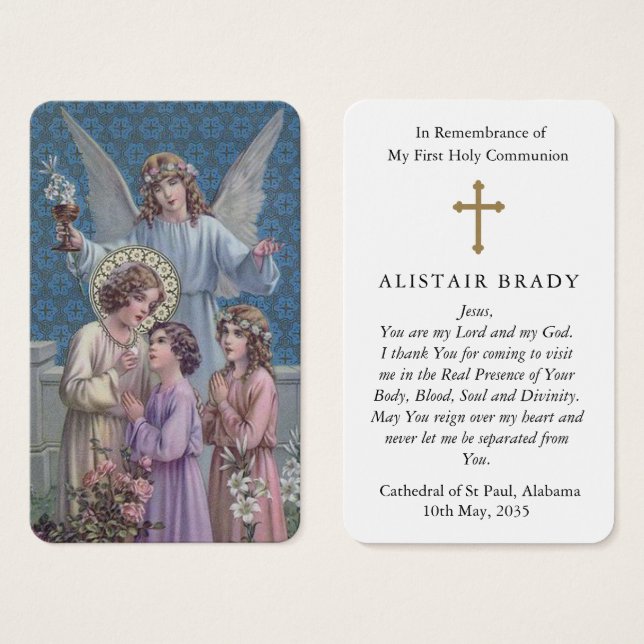 First Communion Prayers | Holy Communion (Front & Back)