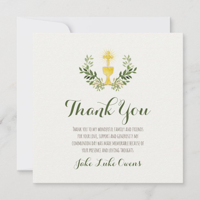 First Communion Thank you | Flat Card (Front)