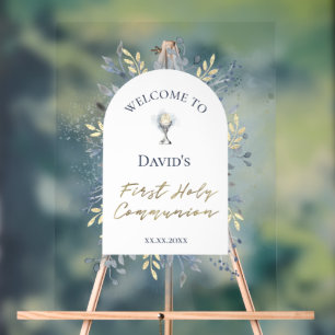 First Communion welcome Acrylic Sign
