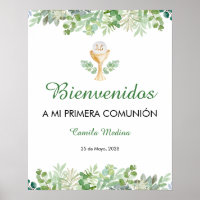 First Communion Welcome Cartel de Bienvenida 