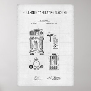 FIRST COMPUTER  1889 POSTER