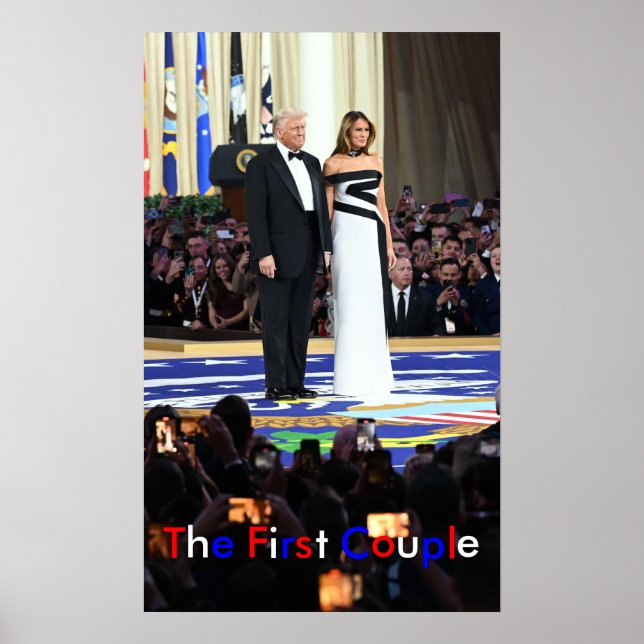 First Couple Donald and Melania Trump Liberty Ball Poster (Front)