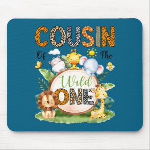First Cousin Wild Birthday Jungle Safari Mouse Pad