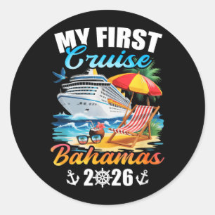 First Cruise Bahamas 2026 Family Vacation Trip Classic Round Sticker