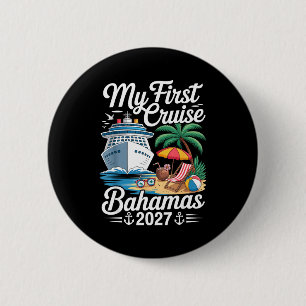 First cruise bahamas 2027 vacation trip matching 6 cm round badge
