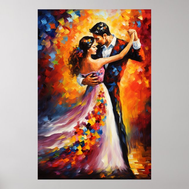 First Dance Romantic Couple Art Poster (Front)