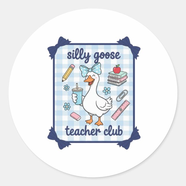 First Day Back to School Classic Round Sticker (Front)