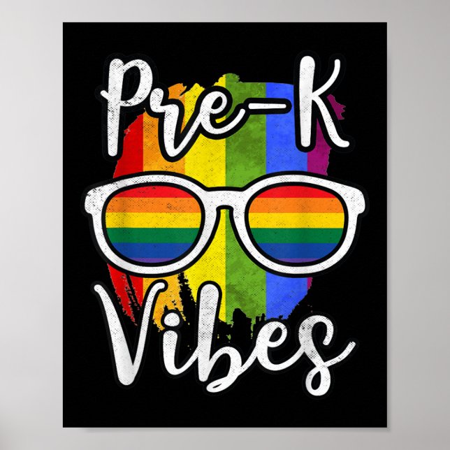 First Day Back To School Funny Pre-k Student Teach Poster (Front)