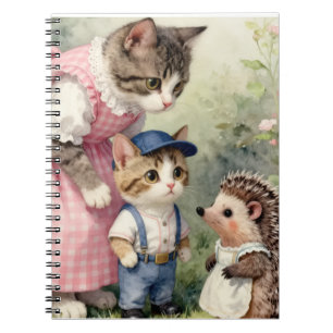First Day Greetings – Kitten & Hedgehog Notebook