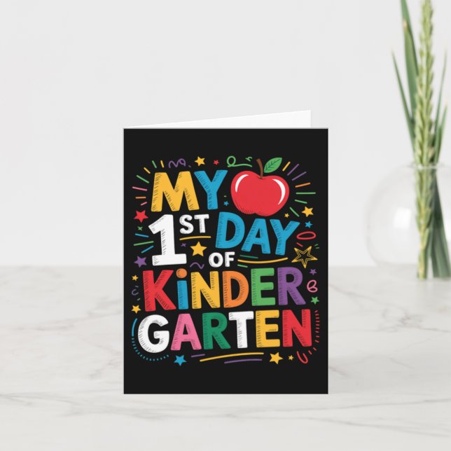 First Day Kindergarten Card (Front)