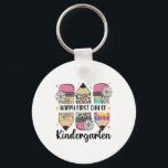 First Day Kindergarten Teacher Leopard Pencil Ck T Key Ring<br><div class="desc">First Day Kindergarten Teacher Leopard Pencil Ck To School 1</div>